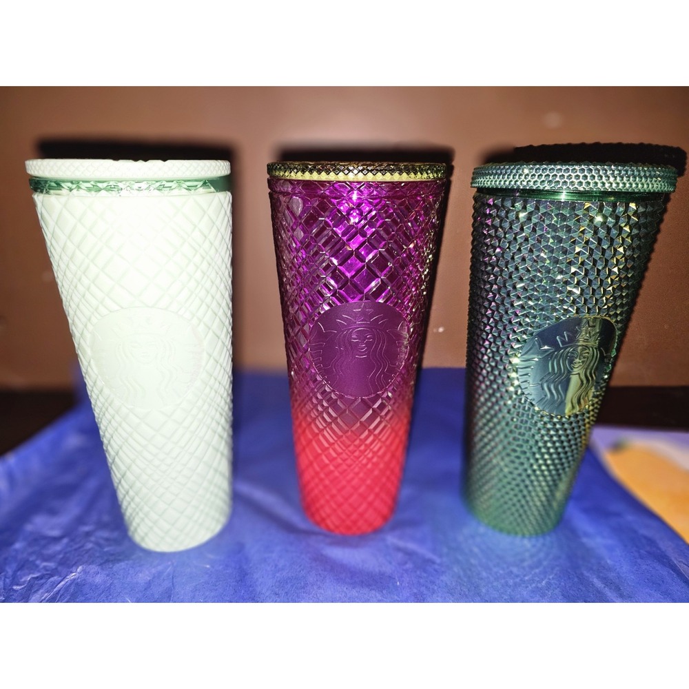 Starbucks Cups Set of 3 New No Straws 24oz Tumbler Lot